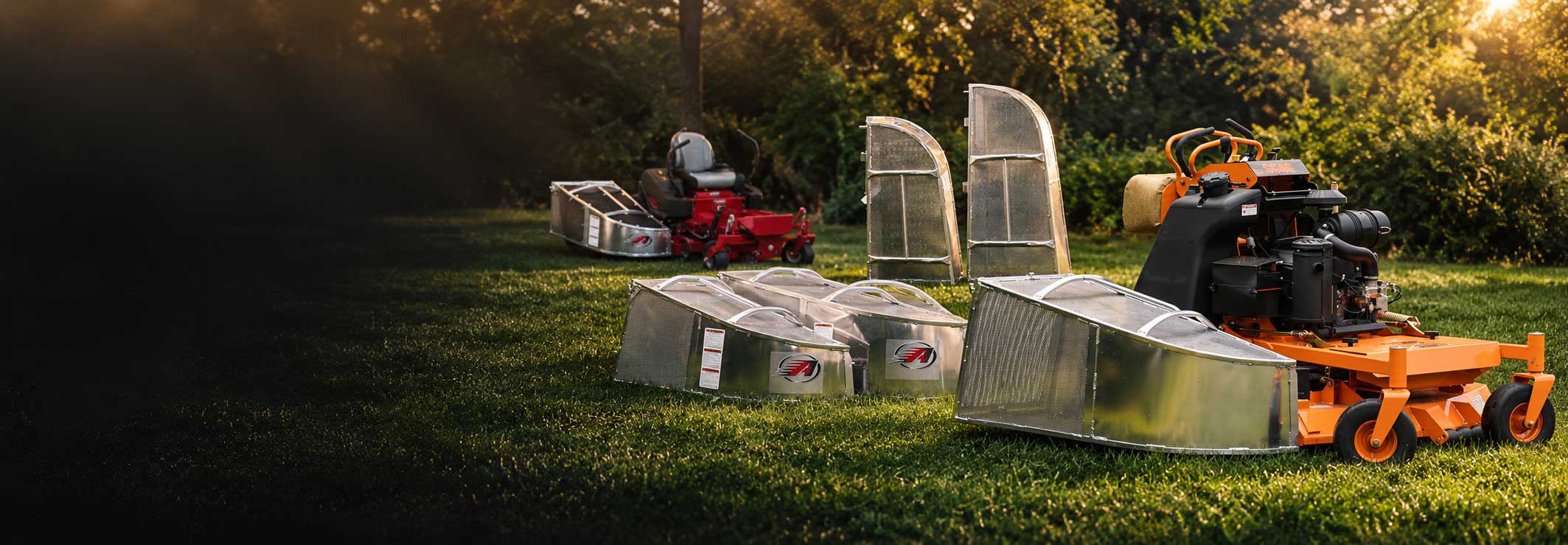 Bag it in one pass.|Lightweight Accelerator catchers fit most commercial and residential mowers. Fitment verified before it ships.|Shop Grass Catchers