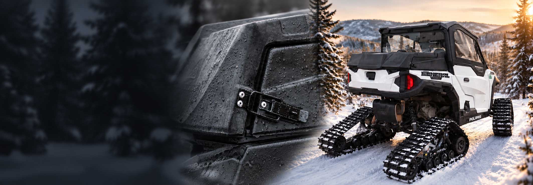 A place for everything you pack.|Highlands UTV storage boxes keep your tools and trail essentials organized and ready for the ride.|Shop Storage Boxes