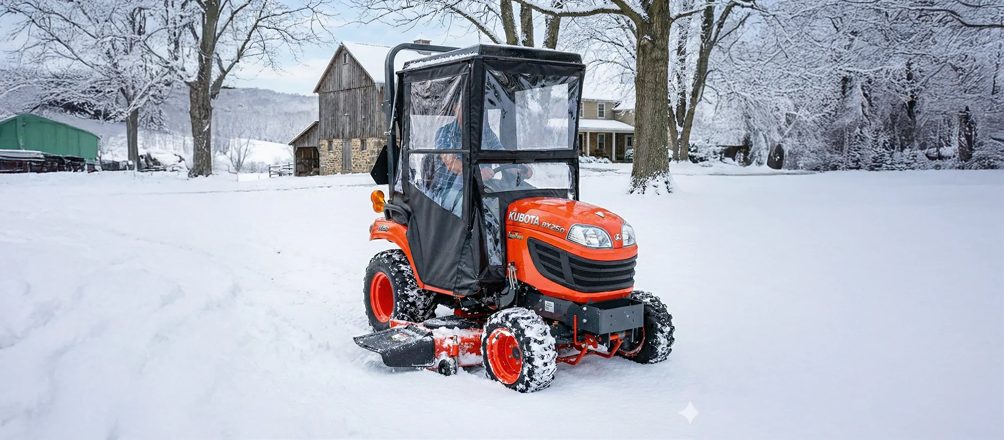 Hardtop tractor cab enclosure
